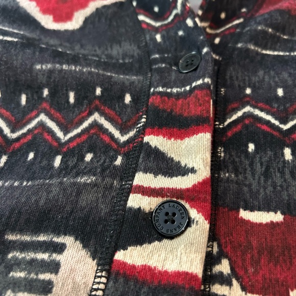 RALPH LAUREN Aztec Southwestern Print Fleece Jacket Blazer Cardigan L-2X - Picture 10 of 13